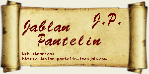 Jablan Pantelin vizit kartica